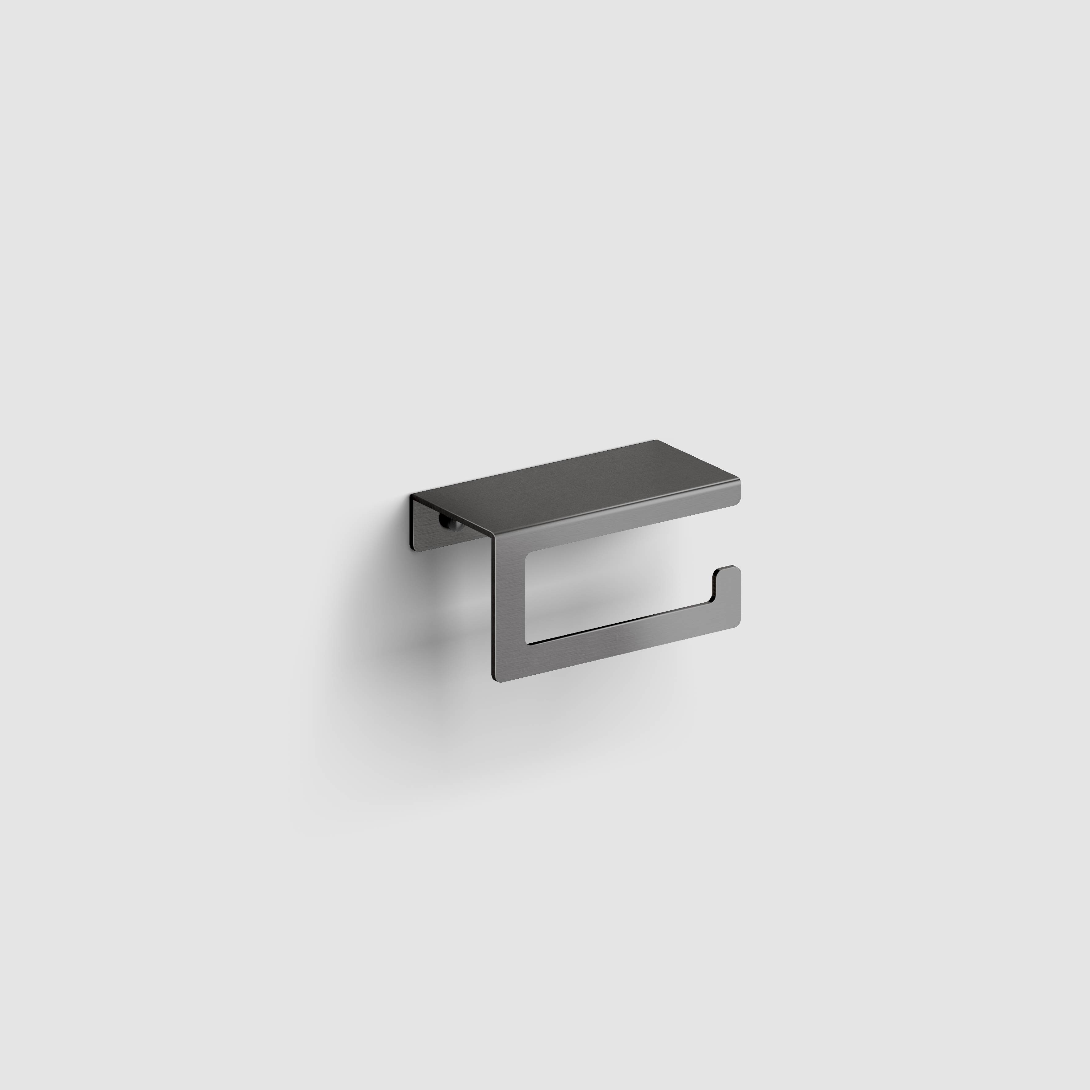 Clou Fold toiletrolhouder met cover, gunmetal geborsteld PVD CL/09.04029.84